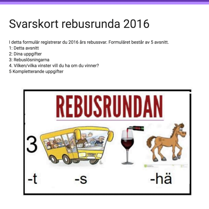 Svarsformulär