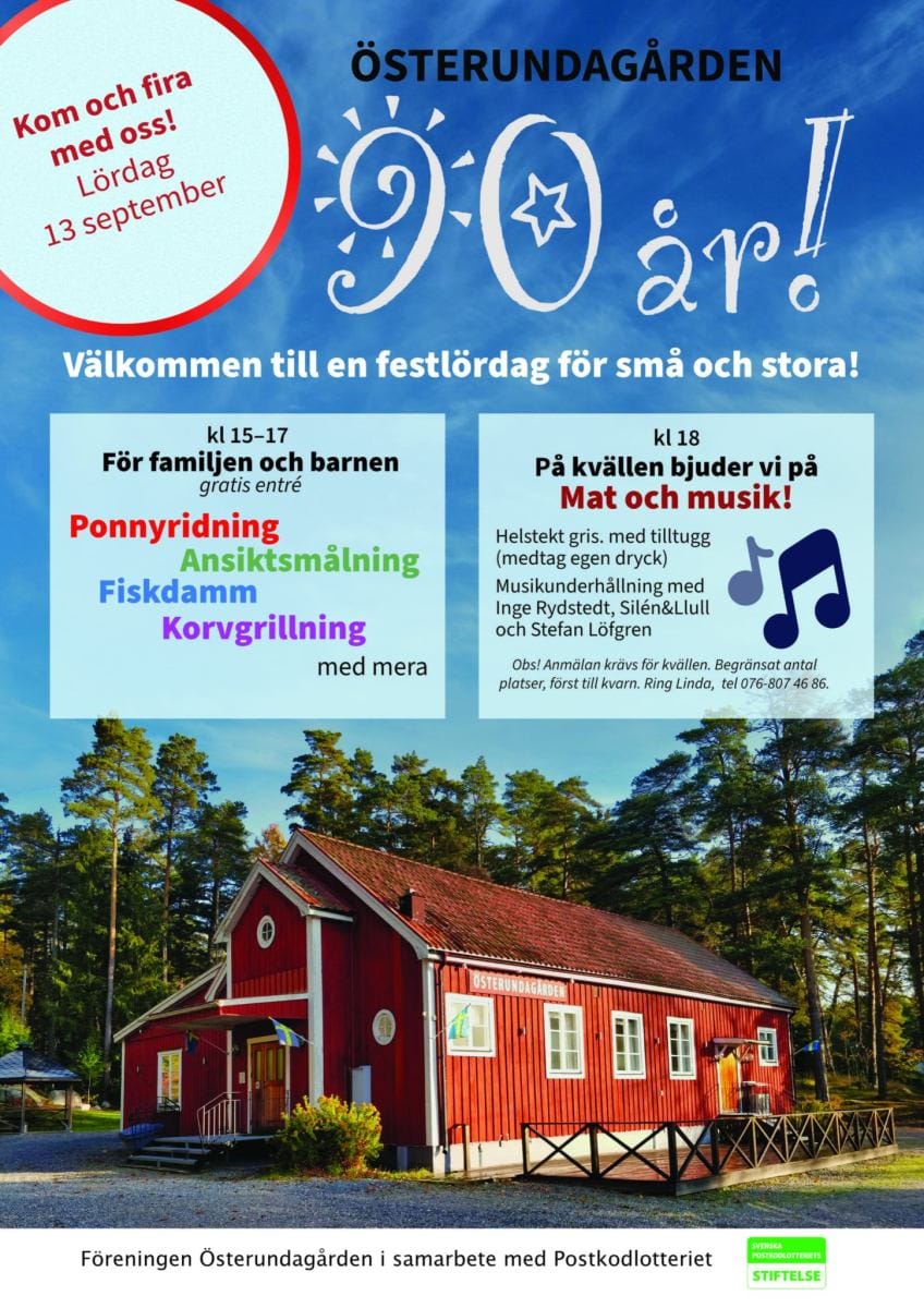 Österundagården 90 år – festdag för hela familjen 1 affisch utskick jubileum osterundagarden 1448x2048 1