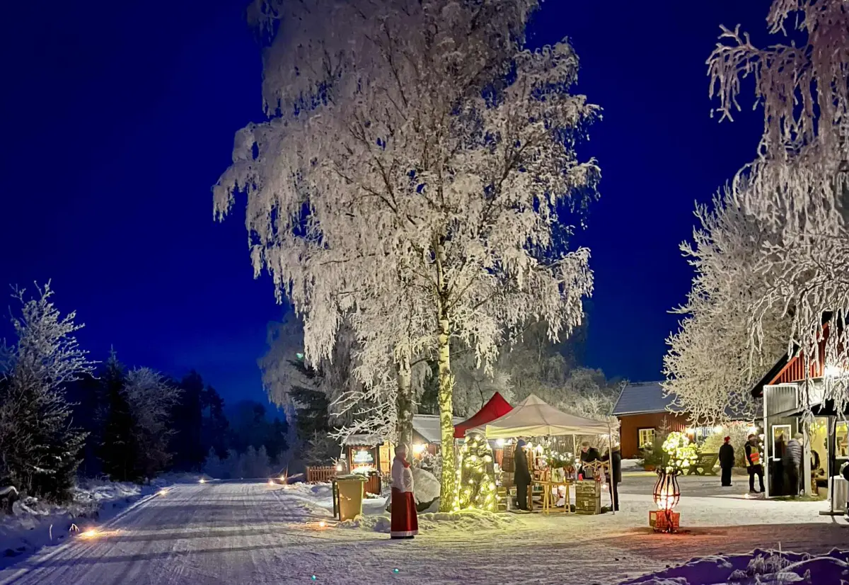 julmarknad liggande