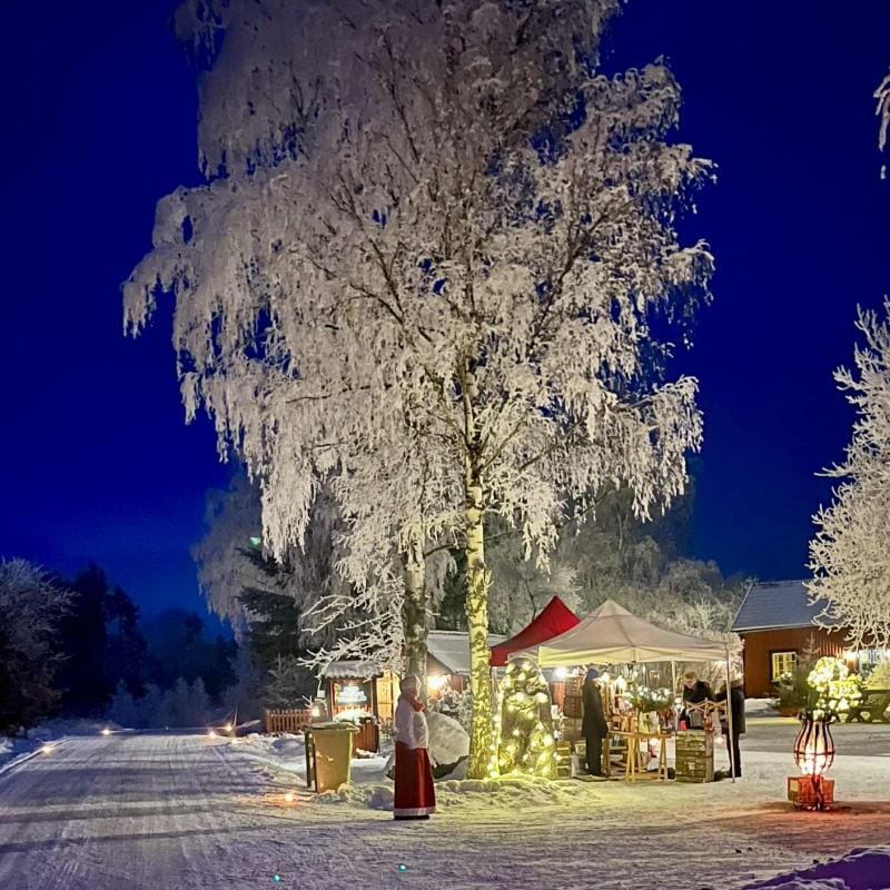 julmarknad liggande