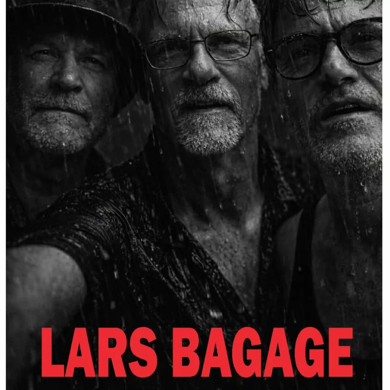 póster larsbagage negro